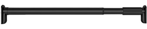 Telescopic Shower Curtain Rod Heavy Duty Metal Tension Rod Rust Resistant Adjustable and Extendable Hanging Pole for Closet Windows Black (268 318cm)