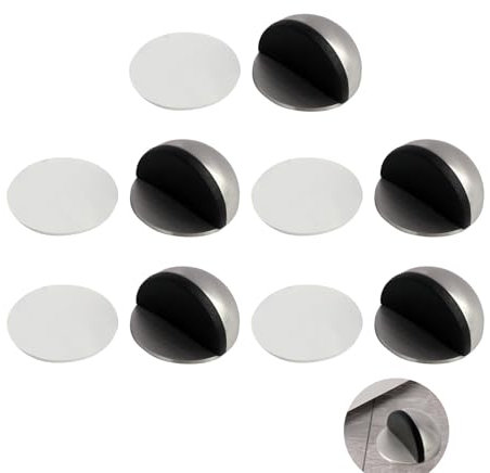 5er Set Türstopper Boden aus Edelstahl, Selbstklebender Schwerer Türstopper mit Gummipuffern, für Hartböden, Schützt Türen und Möbel in Kinderzimmer, Wohnzimmer und Büro,türstopper boden ohne bohren