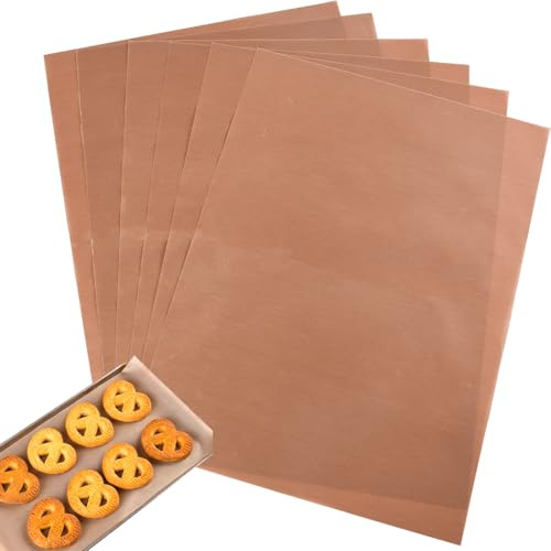 Reusable Baking Sheets Non Stick,6 PCS Baking Mat Sheet Baking Tray Liner,Reusable Baking Mats Non Stick Nontoxic Cooking Mat,for Baking Tray Liner for Bread, Biscuits, Meat