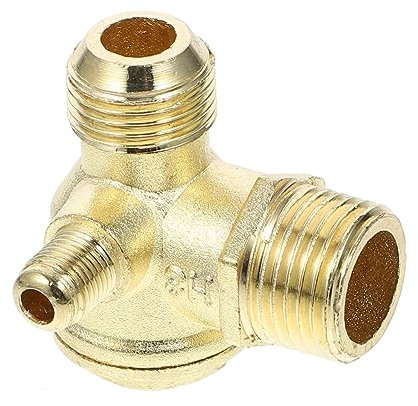 DIYEAH Ways Check Valves Non-Return Valve for Air Compressor Pressure Accessories Threaded for Air Compressor System