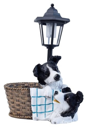 Statue solaire | Figures de jardin solaires en résine, décoration imperméable avec de la lumière pour la terrasse anniversaire de Noël décoration de Noël à réduire la consommation d'énergie et à promo