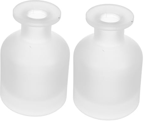 ROMISBABA Botellas Difusoras Vacías de Vidrio 150 Ml, Conjunto de 2 Piezas, Difusor de Aceites Esenciales Varillas, Accesorio Decorativo para Hogar y Oficina, Color Mate