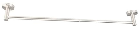 Portasciugamani estensibile in acciaio inox per cucina e bagno, barra portasciugamani regolabile forata da parete, argento, A
