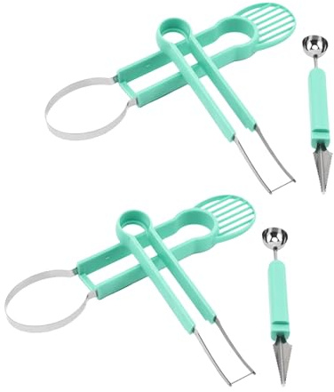 Zeizafa Scavino Frutta da Cucina a Doppio Lato Bordi Arrotondati Sicuri per Bambini Meloni in Acciaio Inossidabile Utensili per Carotare E Strumento Multifunzionale per Intagliare La Frutta