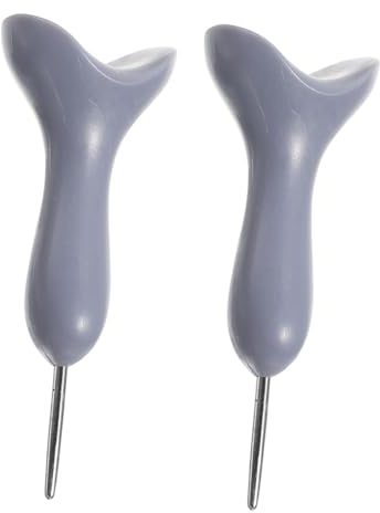 HONITANO 2 pezzi Penne Braille con Punteruolo Alta Precisione Strumento Ergonomico per Scrittura Tattile per Non Vedenti e Ipovedenti Grigio Portatile per Apprendimento Quotidiano