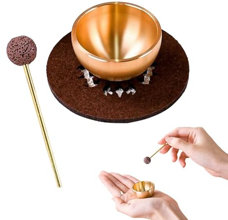 Bowl Für Meditation Tragbare Mini Entspannungsinstrumente | Komplettset Mit Meditations-Klangschalen für Achtsamkeit, Chakra-Ausgleich, Stressabbau und Selbstregulation