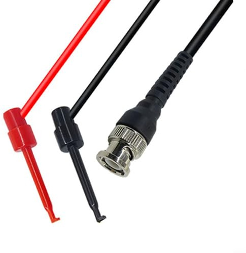 Jonikuper Multimeter Leads with BNC Male and Dual Mini Probes P1007-50 Ohm Impedance, 500V Rating, 120cm Cable for Oscilloscopes, Signal Generators,(SKU)