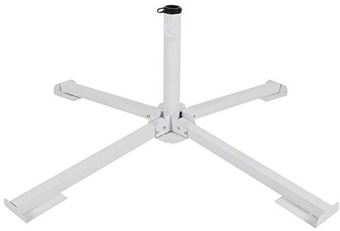 PODSJD Support Parasol de Jardin Portable, Pied en Acier Pliable 84x28cm - Base Solide et Résistante au Vent, Idéale Plage, Piscine et Terrasse