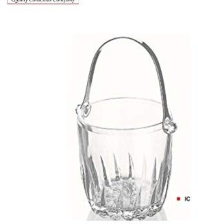Galloping Horse Small Premium Quality Glass Ice Bucket with Handle & Tongs (H:12.5cm / W:12cm)