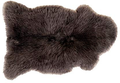 Dekorationsfelle, Vorlegerfelle, ab 110 cm lang, early grey