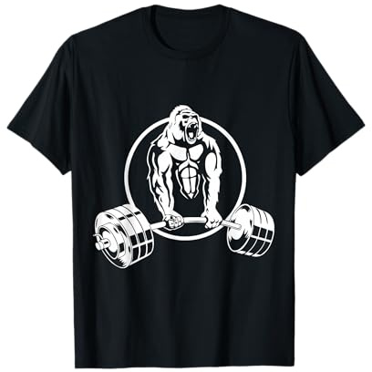 Gorilla Strength Weight Lifter Gym T Shirt Body Builder Tee T-Shirt