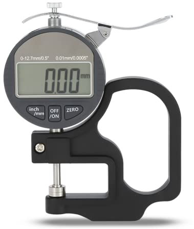 Digital Thickness Gauge 0-12.7 (mm),LCD digital display - accuracy is 0.01mm Suitable for measuring the thickness of leather, paper etc
