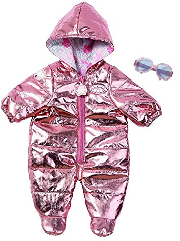 Baby Annabell Zapf Creation 701959 Deluxe Set Schneeanzug, Puppenkleidung 43 cm, metallic-Look