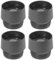 EMSA 513857 Travel Mug Ersatzdeckel für Thermobecher 0,36 Liter & 0,5 Liter, schwarz (4 Stück)