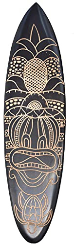 Surfbräda med sköldpaddor ananas motiv dekoration surfbräda 80 cm träskylt för upphängning