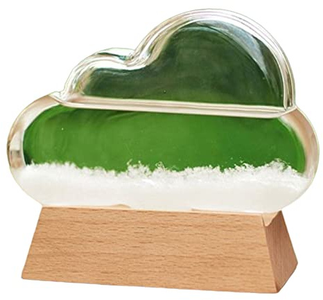 Storm Glass - Barometro a forma di nuvole, previsioni, stile nordico, decorazione bottiglia in vetro tempesta, bottiglia decorativa creativa per la casa (bianco)