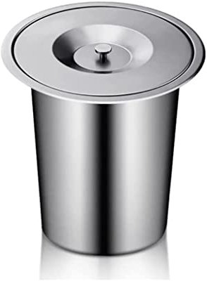 NEHHDC Papelera Cubo Basura Cubos Basura Cubo De Basura Invisible De Acero Inoxidable 304 para Gabinetes De Fregadero De Encimeras Domésticas Cubo de Basura Papeleras