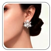 Inateannal Vintage Crystal Flower Earrings Cluster Crystal Weeding Earrings Gold Large Rhinestone Stud Earrings Bridal Cz Bridesmaid Statement Prom Party Jewelry