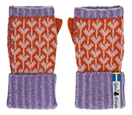 ÖJBRO VANTFABRIK – Pulswärmer/Armstulpen Damen, fingerlose, aus 100% Merinowolle, warm & weich, gestrickt, in verschiedenen Mustern, folkloristisches nordisches Design