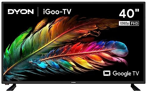 DYON iGoo-TV 40F 100cm (40) Google TV (Full HD, triple sintonizador, Prime Video, Netflix, Google Play Store para DAZN, Disney+, etc., Asistente de Google, control remoto de voz) [Mod. 2023