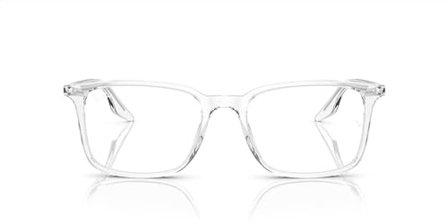 Ray-Ban RX5421F Low Bridge Fit Prescription Eyewear Frames, Transparent/Demo Lens, 53 mm