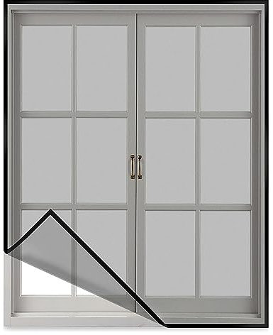 Timizi Moustiquaires pour Porte FenêTre 50x60cm, sans Perçage Toile Moustiquaire Anti Mouche Garde Manger Grillagé, pour Porte et Fenetre. - Noir