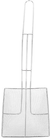 Alipis Pala Para Residuos De Aceite Colador Cuadrado De Acero Inoxidable Cuchara Filtro De Malla Práctica Para Cocinar y Filtrar Aceite Para Cocina