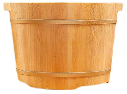 SilteD Eimer für Fußbad, Sauna-Zubehör, Sauna-Eimer, Wassereimer, handgefertigte Fußbadewannen aus Holz, Fußentspannungsfass Present