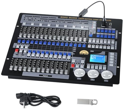 D-MX Controller,1024 D-MX Console per Luce Discoteca, Illuminazione Palcoscenico, D-MX DJ Disco Controller Equipaggiamento, DJ Luce Controller,D-MX Dimmer per Spettacoli di Luci Festa Disco Pub Sbarra