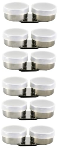 EXCEART 6stücke Teiliges Pinselwaschbecher Mit Deckel Edelstahl Farb-mischbecher Für Künstler Aquarell Und Ölfarbe Für Zuhause Und Schulen Mit Rutschfester Basis Und Auslaufsicherem