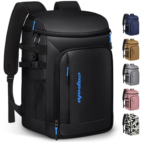 Capolo Kühlrucksack isoliert auslaufsicher für Damen Herren Weiche Kühltasche | 36/45 Dosen, wasserdichter Rucksack, Kühltasche, Thermotasche, tragbarer Kühlrucksack, für Camping, Picknick, Strand, Reisen