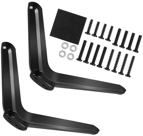 Luxshiny 2piezas Soporte Base para TV De Patas Estables De Plástico con Tornillos Fácil Instalación Y Base Antideslizante para Televisores LCD Y Led