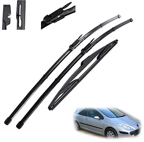 Front- Und Heckscheibenwischer-Set Für Peugeot 307 2005-2007 Windschutzscheibe Windschutzscheibe Regenbürsten 28 + 26 + 14 