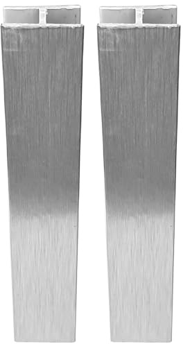 cyclingcolors 2x Verbinder für sockelleiste küche ecke Sockelblende Sockelecke küchensockel innenecken außenecken möbel, 150mm silber