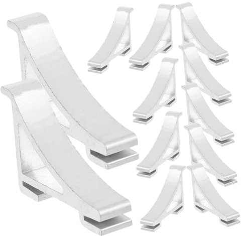 AUTSUPPL 12pcs Refrigerator Support Hooks Sturdy Metal Cooler Shelf Clips for Freezer Rack Stability Design for Fridge Organization and Safety