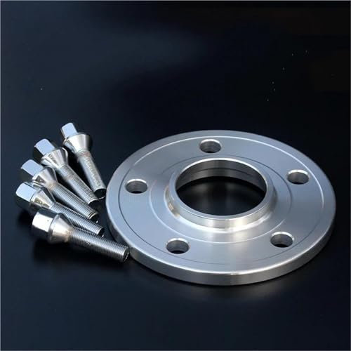 OMNHGD Spurverbreiterungen 2 Stück 12/15/20 Mm 5 X 120 72,56 Mm Spurverbreiterungsadapter Passend Für B&MW X6 F01 F02 F03 F04 F06 F07 F10 F11 F12 F13 F18(15MM Silver)