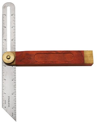 Multi Winkelschmiege, Verstellbare Schmiege mit Streichmaß-Funktion, Multifunktionswinkel T-Schmiege Streichmaß Edelstahl, Präzisionswinkel Winkelschmiege für Handwerker, Holzbearbeitung