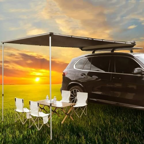 HTDRE Car Awning Canopy Car Tent Camping SUV Sun Canopy Awning Universal Campervan Awnings 210D Anti UV Waterproof for Caravan Van RV (Size : 200 * 250cm 6.6 * 8.2ft)