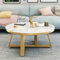 Table basse ronde moderne en marbre avec cadre de base en métal, table centrale blanche de 71,1 cm avec pieds réglables, table de canapé élégante de salon