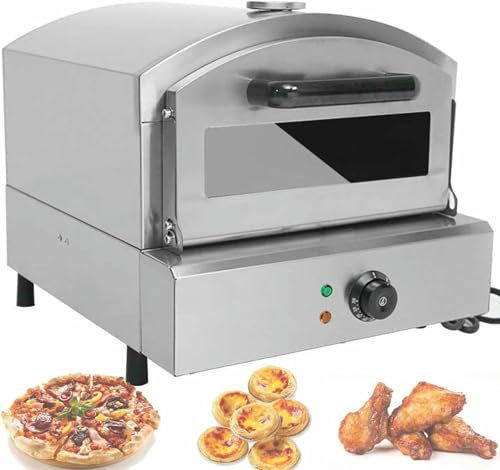GZYHDC Fornello Elettrico per Pizza in Acciaio Inox, Piano Cottura per Pizza A Gas, Piano Cottura per Pizza Commerciale, Macchina per Pizza, Tostapane, Piano Cottura per Pizza A Gas