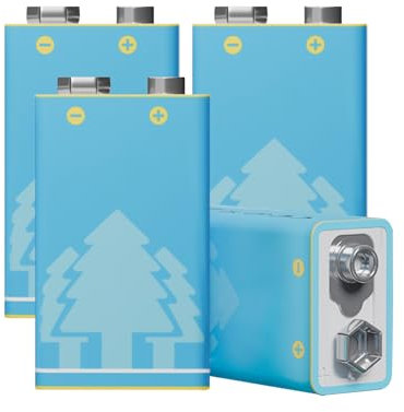 Batterie Ricaricabili 9V Alta Capacità 3600mWh Ricarica USB con Cavo Tipo-C per Rilevatori/Allarmi di Fumo, Multimetri, Telecomando, Chitarra Elettrica, Microfono Wireless (4 pezzi)