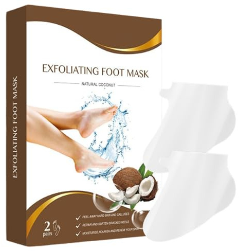 Máscara De Cáscara De Pie, Máscara De Pelado Exfoliante De Pies, Calcetines De Pelado, Removedor De Piel Muerta, Tratamientos De Callos De Ablandamiento De La Fórmula De Cáscara Profunda, 2 Pares, Par