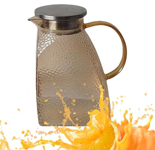 Water Pitcher - Motivo a, resistente agli spruzzi | con manico per bevande fredde o calde frigorifero ospite festa all'aperto serve bevande eleganti e divertenti