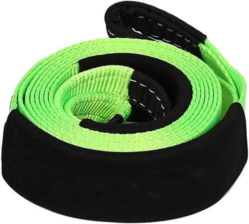 Correa de Rescate de Nailon for grúa de vehículo con Gancho for Remolque de Emergencia(Green,5M/10T)