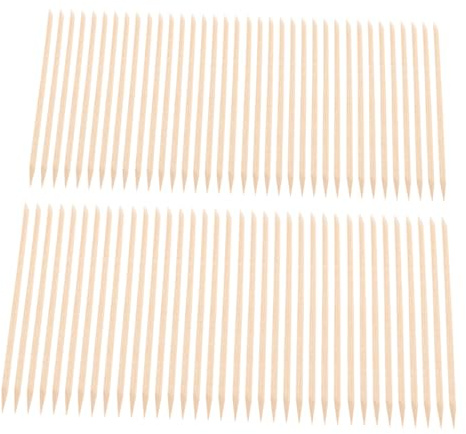Veemoon 100pièces Bâtonnets à Cuticules Bois Pour Manucure Pédicure Outils De Repousse-cuticules Fournitures De Beauté Pour Soins Des Ongles