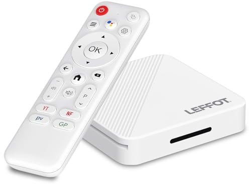 Android 14.0 TV Box 2025, 2GB RAM 16GB ROM, LEFFOT H313 4K Ultra HD Home Streaming Device for TV, IPTV Box with Voice Control, 2.4G & 5G WiFi 6, BT 5.4, USB 3.0, Rockchip RK3518 Quad-core A53