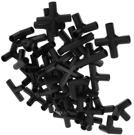 VALICLUD Connettori in Plastica 11 MM Set 40 Pezzi Raccordi a 3 e 4 Vie per Tubi da Giardinaggio Supporti Resistenti per Struttura Baldacchino e Tubo di Gocciolamento Accessori per