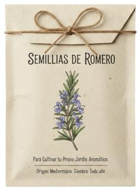DECOALIVE Semillas de Romero para Jardinería Doméstica | Planta Aromática Resistente Ideal para Maceta o Jardín