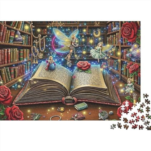 Zauberbuch Puzzle für Erwachsene 1000 Teile Puzzle Spiel Märchenwelt Entspannung Konzentration Wohnkultur 52x38cm/1000pcs
