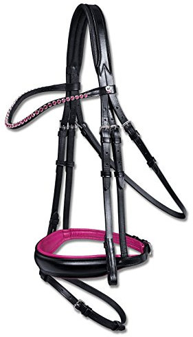 Waldhausen x-line Trensenzaum Pinkberry schwarz Cob (Vollblut)